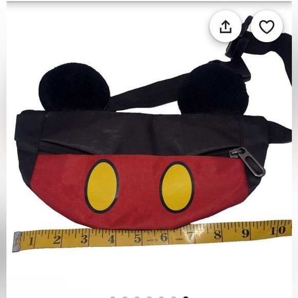 Disney Mickey Mouse Fanny Pack Belt Bag Youth Small Adults - Picture 6 of 8